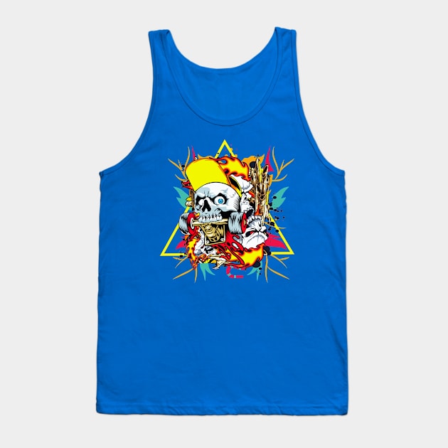 Skull's Firepower Tank Top by twitaadesign